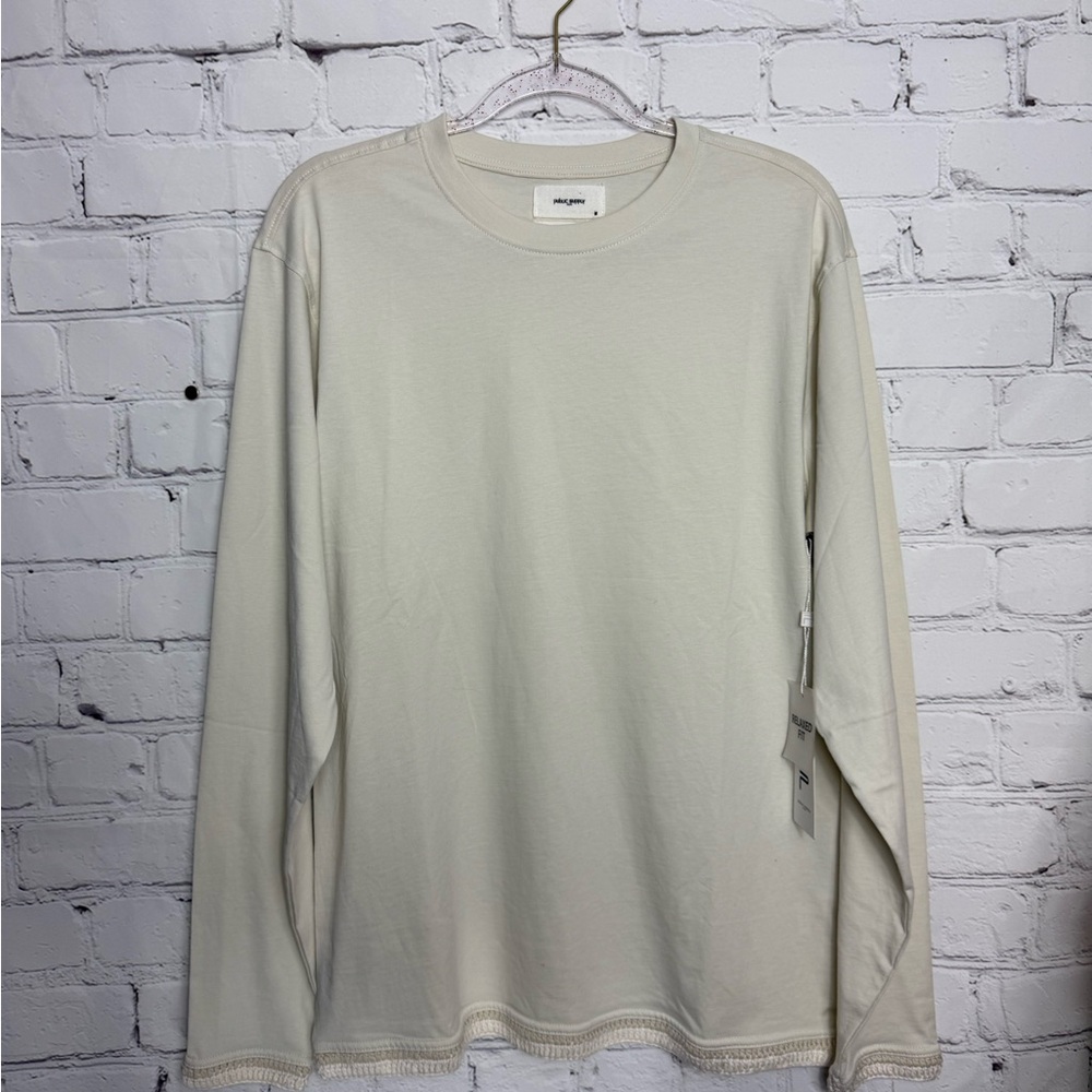 Public Supply off white Long Sleeve Shirt 100% cotton NWT!
